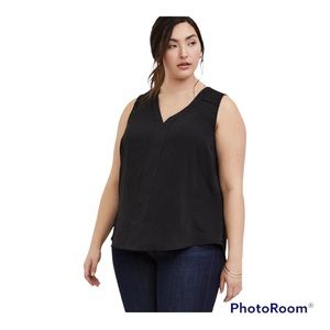 Torrid Black Charmeuse Tank Size 4X